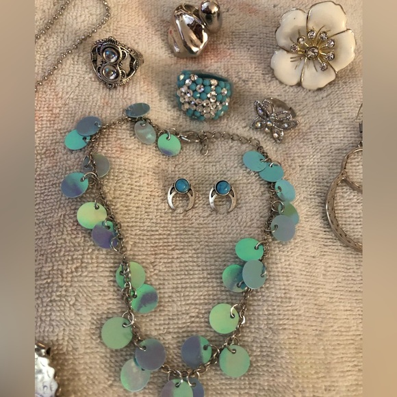Boho Silver and Turquoise Jewelry Bundle - Picture 3 of 4